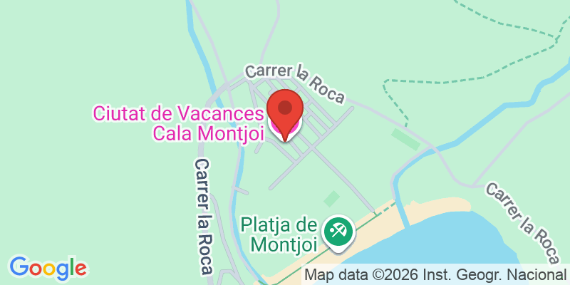 Mapa de la ubicación de Cala Montjoi