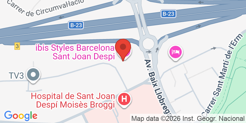 Mapa de la ubicación de Hotel Novotel Barcelona Sant Joan Despi