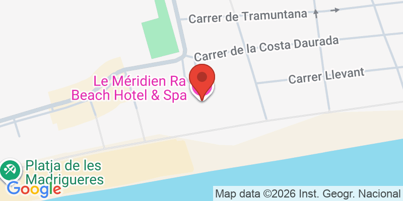 Mapa de la ubicación de Le Meridien Ra Beach Hotel & Spa