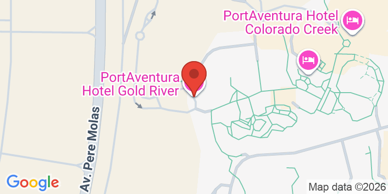 Mapa de la ubicación de Hotel Gold River en PortAventura World