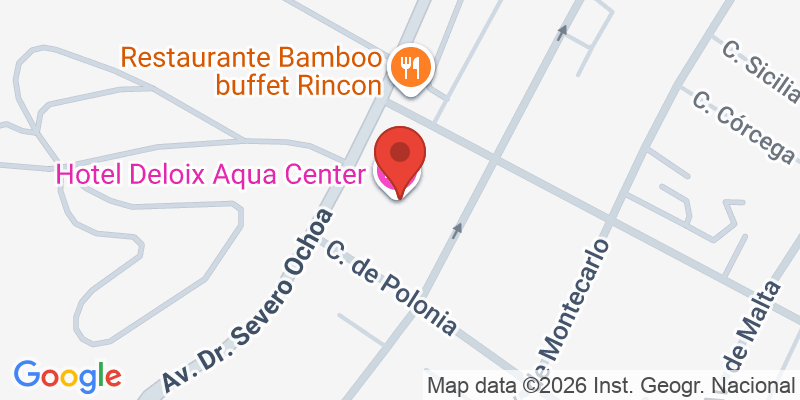 Mapa de la ubicación de Hotel Deloix Aqua Center