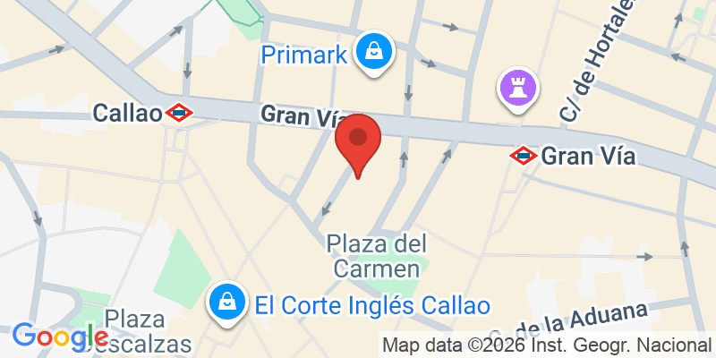 Mapa de la ubicación de Petit Palace Cliper Gran Vía