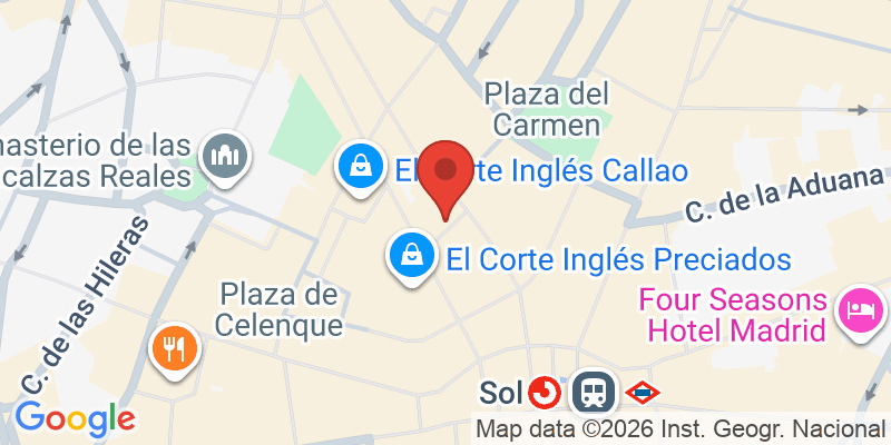 Mapa de la ubicación de Petit Palace Preciados