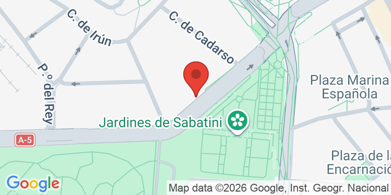 Mapa de la ubicación de Jardines de Sabatini Apartosuites