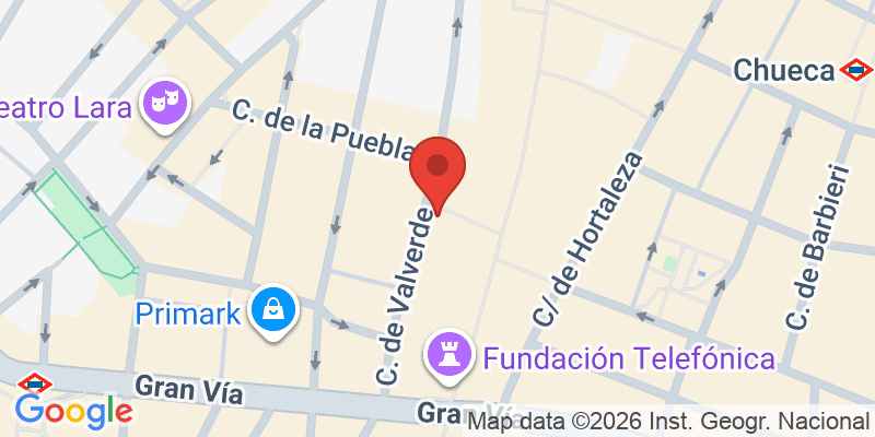 Mapa de la ubicación de Splendom Suites Gran Vía