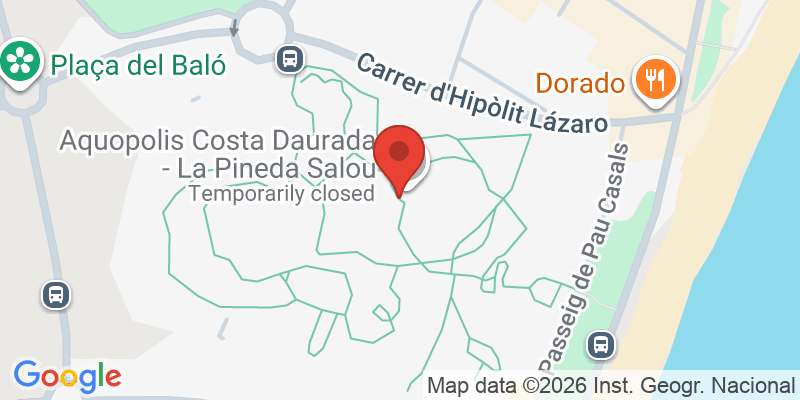 Mapa de la ubicación de Aquopolis Costa Dorada