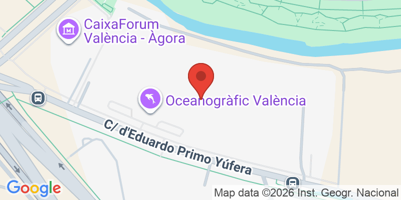 Mapa de la ubicación de Oceanogràfic València