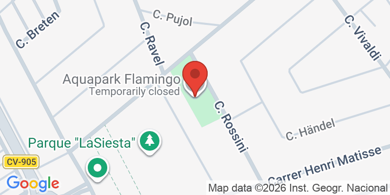 Mapa de la ubicación de Aquapark Flamingo