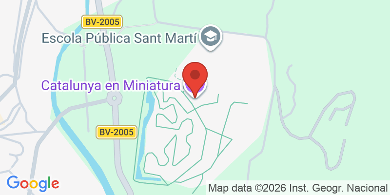 Mapa de la ubicación de Cataluña en Miniatura