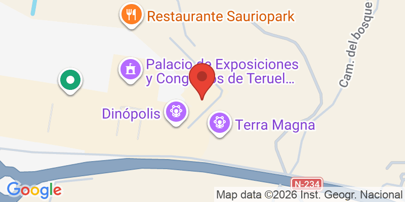 Mapa de la ubicación de Dinópolis Teruel