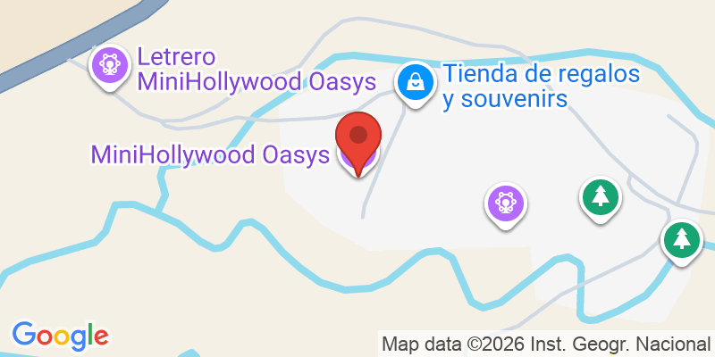 Mapa de la ubicación de Oasys MiniHollywood