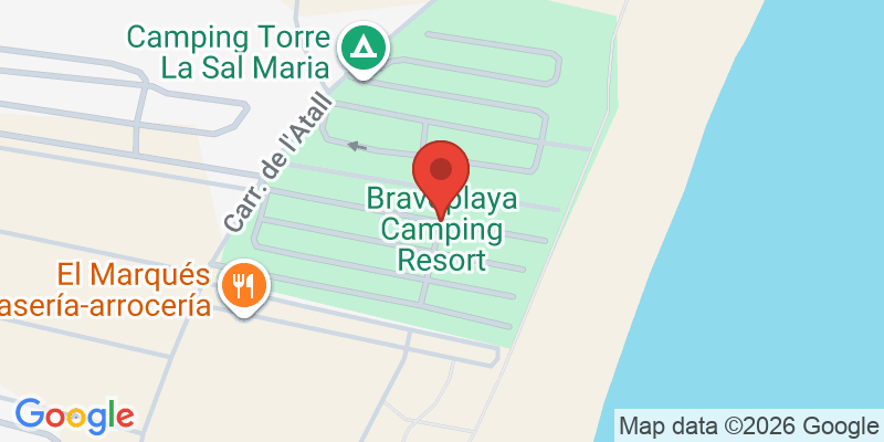 Mapa de la ubicación de Bravoplaya Camping - Resort (antes TorreLaSal2)