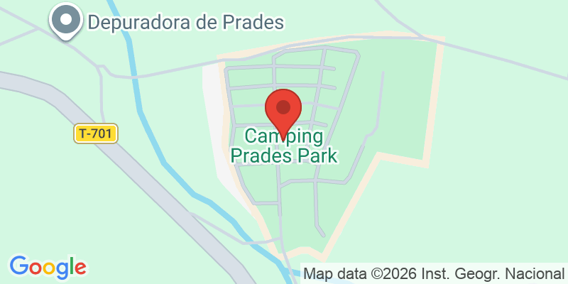 Mapa de la ubicación de Camping Prades Park