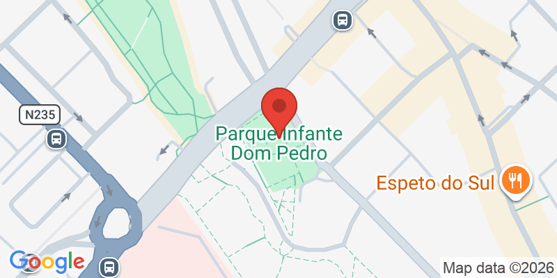Mapa de la ubicación de Parque Infante Dom Pedro - Parque da Cidade