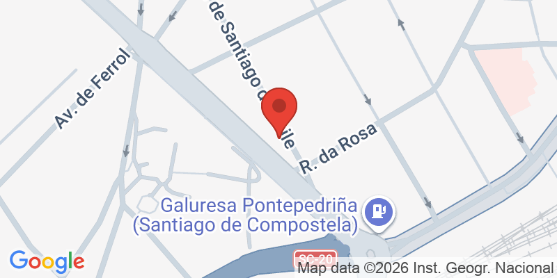 Mapa de la ubicación de La Burguería (Santiago de Compostela)