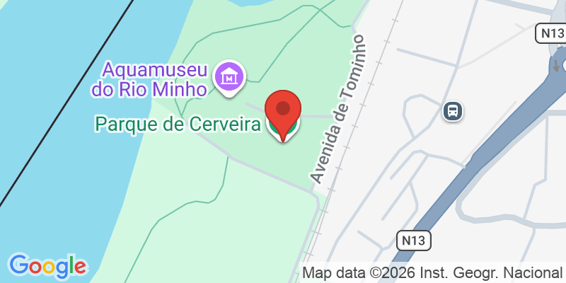 Mapa de la ubicación de Parque Aquático de Cerveira