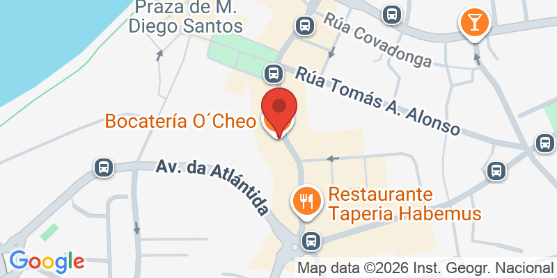 Mapa de la ubicación de Bocatería O´Cheo