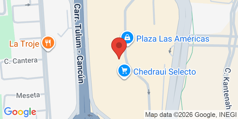 Mapa de la ubicación de Comicx Cancún