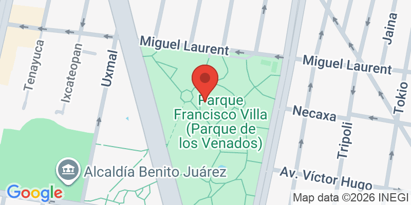 Mapa de la ubicación de Parque Francisco Villa (Parque de los Venados)