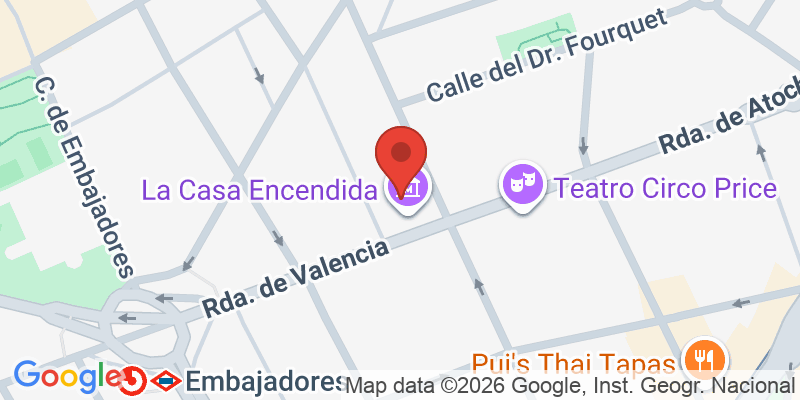 Mapa de la ubicación de La Casa Encendida