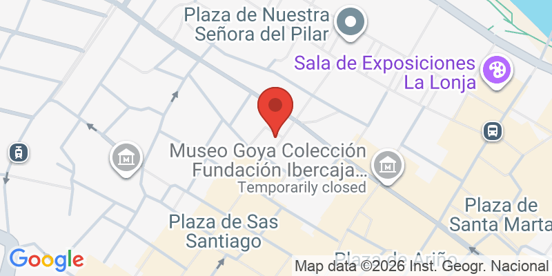 Mapa de la ubicación de Pekenova Zaragoza