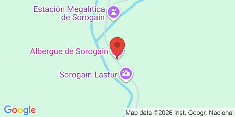 Mapa de la ubicación de Albergue de Sorogain