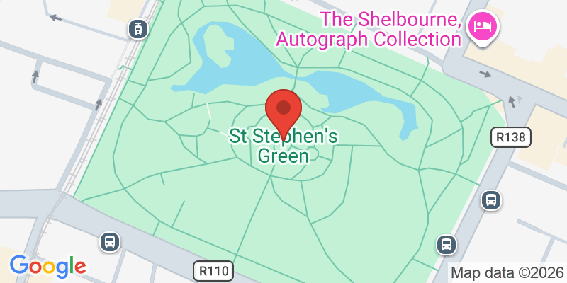 Mapa de la ubicación de Saint Stephen's Green